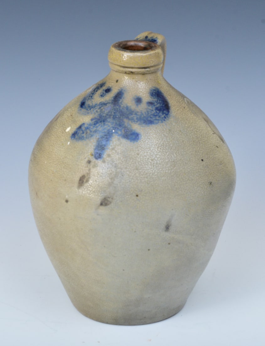 Decorated American Stoneware Ovoid Jug (1 of 2)