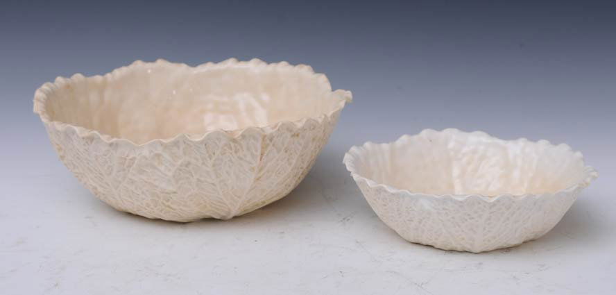 Pair of Copeland Spode Bowls: cabbage design larger 10 1/2" diameter estimate 200/300 $40 Shipping available within the Continental USA . This amount excludes insurance which will be calculated based upon the selling price. All In