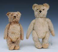 Pair of Early Teddy Bears: Probably Steiff largest 11" early 20th century estimate 300/500 $45 Shipping available within the Continental USA . This amount excludes insurance which will be calculated based upon the selling price