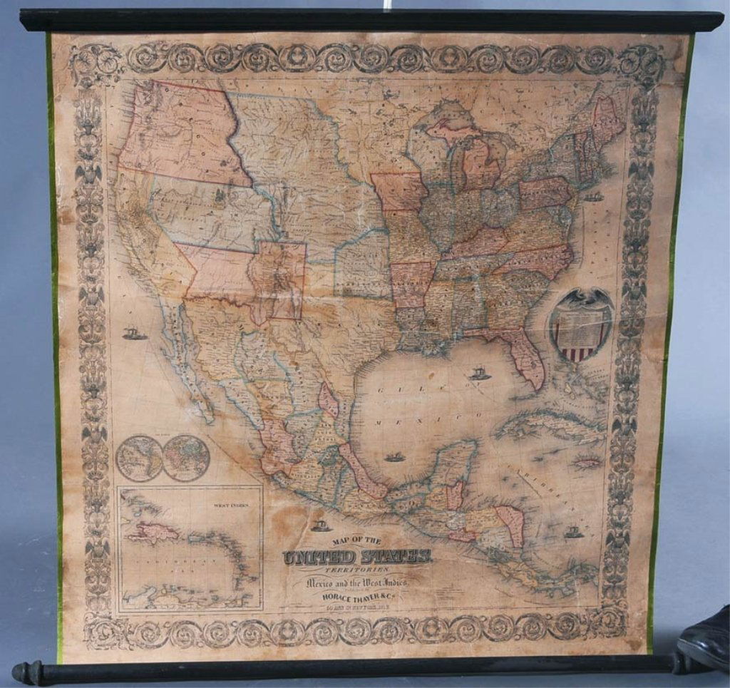 Map of the United States Territories: Forest Thayer & Co, New York 1853 36" x 35" estimate 300/500 $45 Shipping available within the Continental USA . This amount excludes insurance which will be calculated based upon the selling price. A