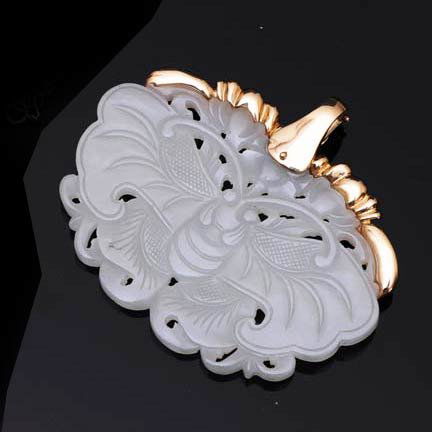 Chinese Jade Butterfly Pendant: 2 3/4" long estimate 300/500 $20 Shipping available within the Continental USA . This amount excludes insurance which will be calculated based upon the selling price. All International shipping will b