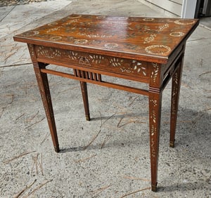 Fine Edwardian Aesthetic Movement Inlaid Side Table