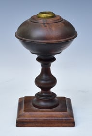 Victorian Treenware Oil Lamp