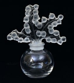 Lalique Crystal Clairefontaine "Lily of the Valley" Perfume Bottle