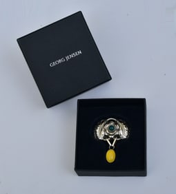 Georg Jensen, Denmark Sterling Silver 2008 Anniversary Brooch