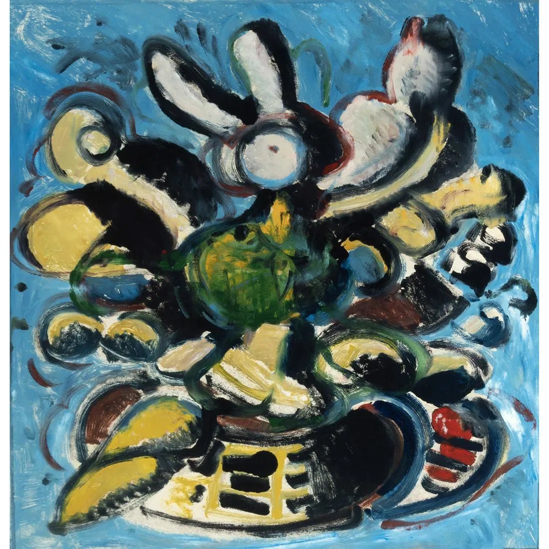 Lucio Pozzi (Born 1935), Midsum, 1986: LUCIO POZZI (born 1935), Midsum, 1986 24 1/2 x 24 inches monoprint sheet 34 3/8 x 19 1/4 inches signed and dated lower right, titled lower left unframed