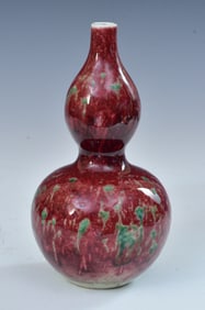 Chinese Red-Glazed Double Gourd Vase