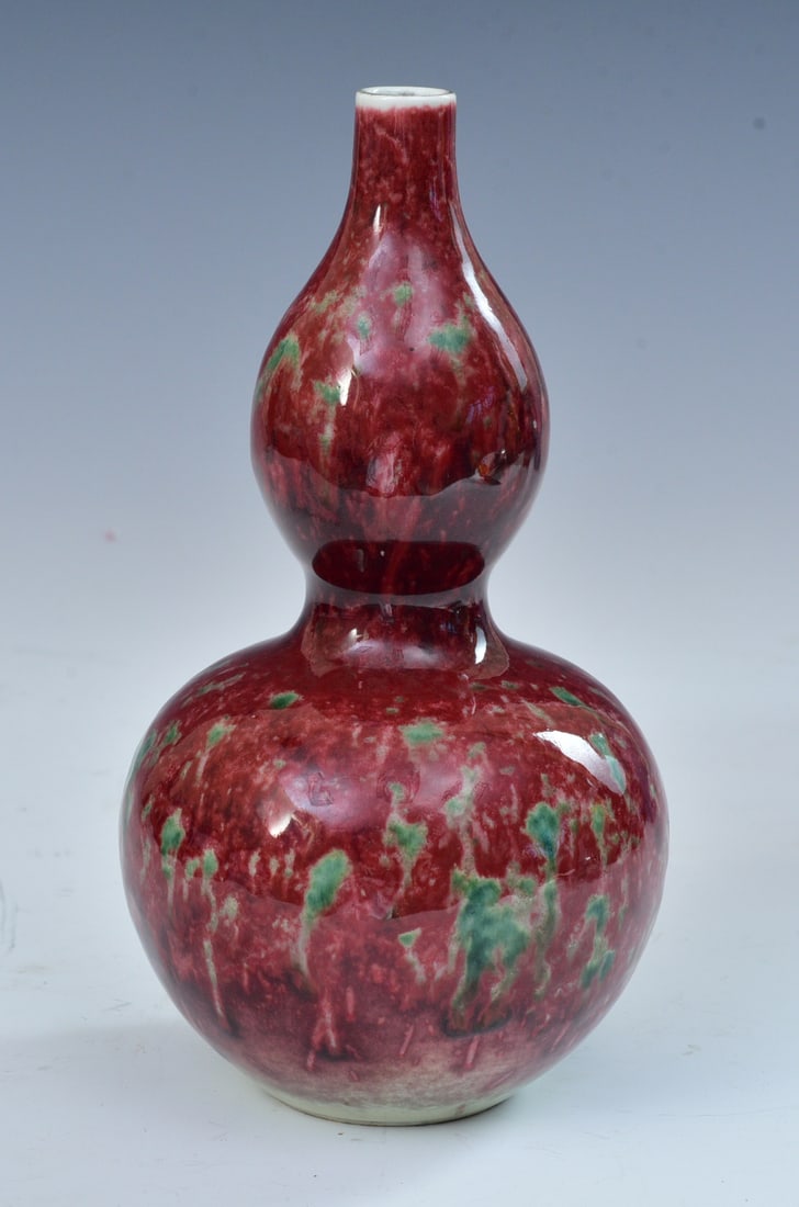 Chinese Red-Glazed Double Gourd Vase (1 of 5)