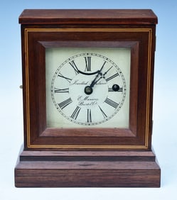 Elisha Manross Miniature Shelf Clock