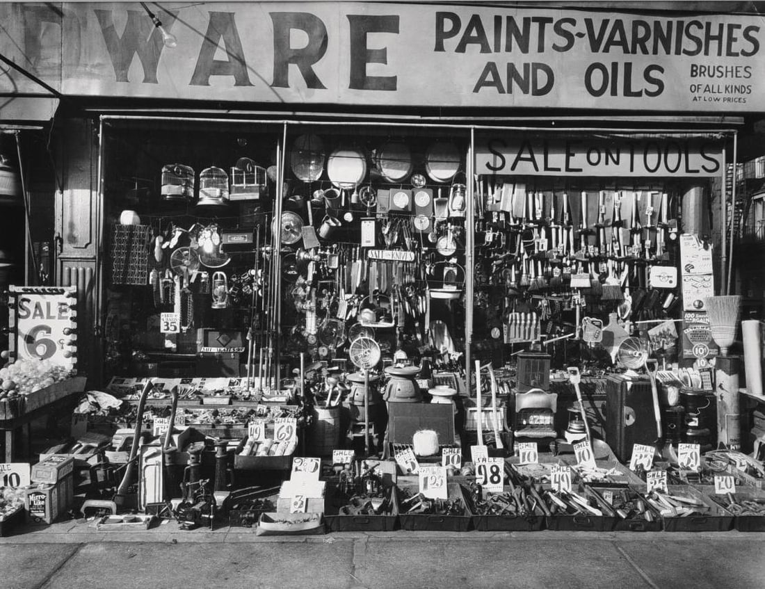 Berenice Abbott (American, 1898-1991), "Hardware Store 1938, (1 of 4)
