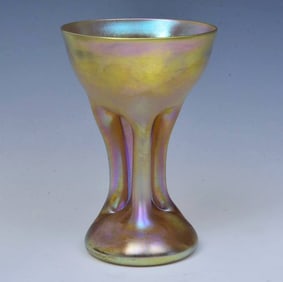 Tiffany Favrile Champagne Flute from "The Egyptian Fete," 1913