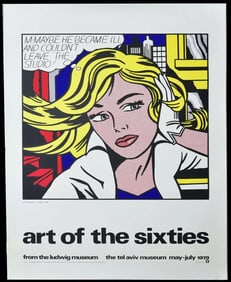 Roy Lichtenstein Exhibition Poster, Out of the Sixties, Tel Aviv, 1979