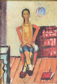 Modernist Portrait of Young Girl in Room