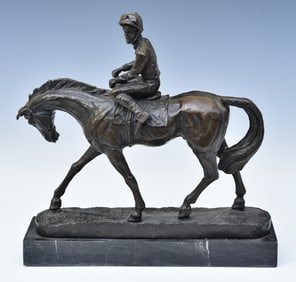 B. C. Zheng Bronze Jockey and Race Horse