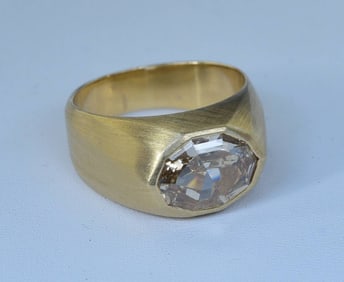 2.7 Carat Champagne Diamond Gold Ring