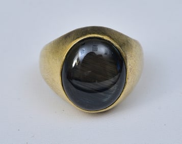 Black Star Sapphire 10k Gold Ring
