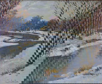 Francis Clark Brown (1908 - 1992) "January Snow"