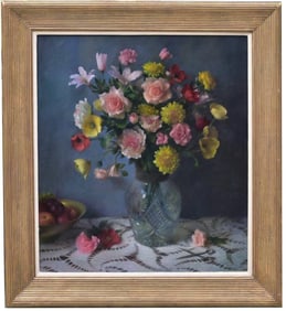 American School, Flower Arrangement with Crystal Vase