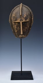 Old African Mask with Stand