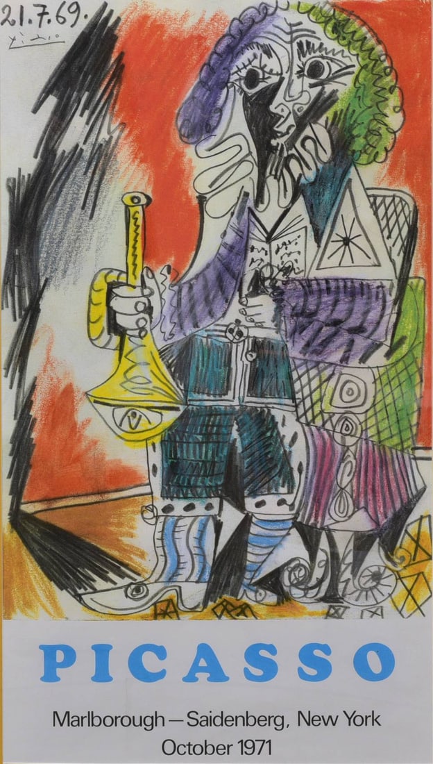 Picasso Exhibition Poster, framed (1 of 2)