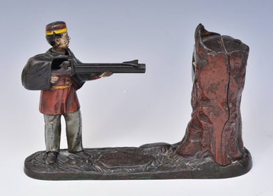 J. & E. Stevens Creedmoor Cast Iron Mechanical Bank
