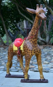Diminutive French Carousel Giraffe, attributed to Henri & Jacques Mathieu