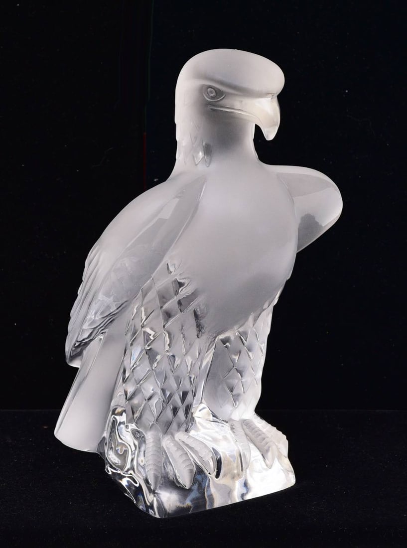 Lalique Crystal LIBERTY "Liberte" Frosted Glass Eagle (1 of 4)