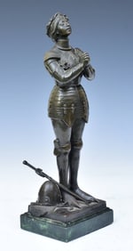 Bronze Figure of Joan of Arc, signed Noee
