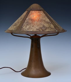 Dirk Van Erp Hammered Copper Lamp