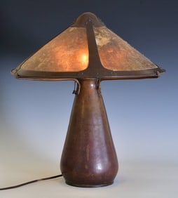 Dirk Van Erp Hammered Copper Lamp