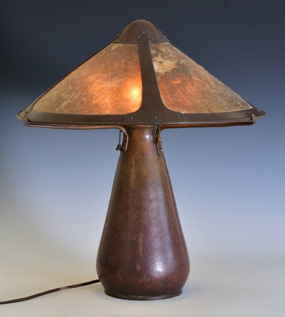 Dirk Van Erp Hammered Copper Lamp (1 of 13)