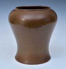 attributed to Dirk Van Erp Hammered Copper Vase