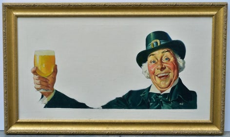 American School Illustration- St Patrick's Day Beer Advertisement