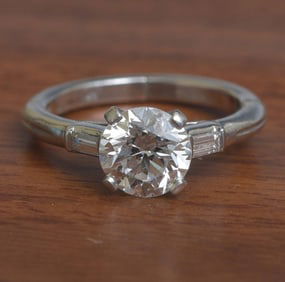 Platinum Diamond Solitaire Ring- Approximately 1.9 ct