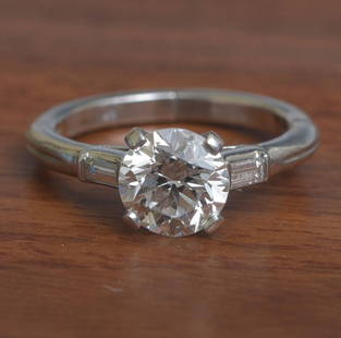 Platinum Diamond Solitaire Ring- Approximately 1.9 ct: Platinum Diamond Solitaire Ring- Approximately 1.9 ct a round brilliant cut diamond measuring approximately 7.9mm diameter x 4.9mm depth, a very clean stone with no visible inclusions under a 10x loup