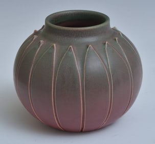 Rookwood Palm Sculpted Vase dated 1913