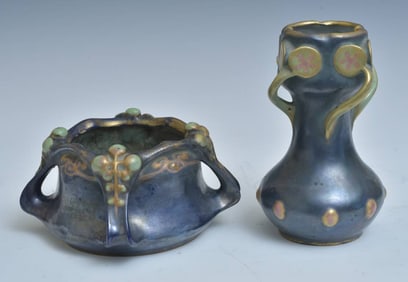Pair of Amphora Elite Pottery, bowl and vase