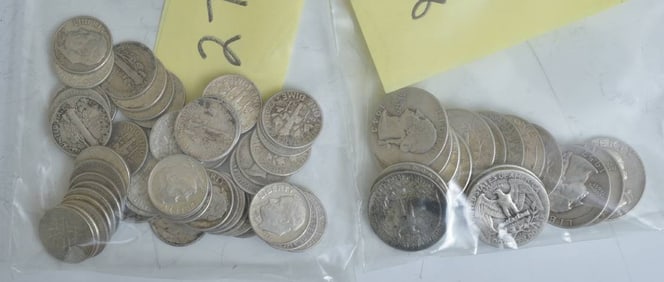 American Silver Quarters and Dimes- 1964 and Older