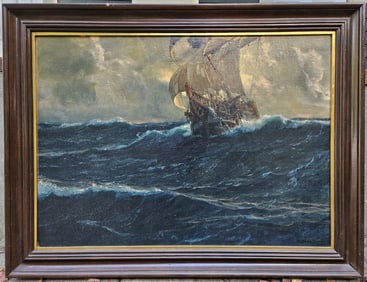 Michael Zeno Diemer (1867 - 1939) Sailing Ship on the High Seas