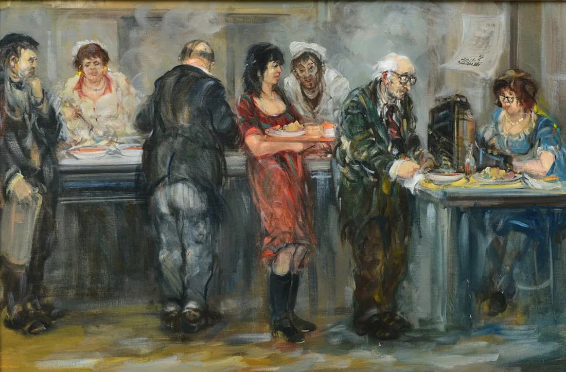 Moshe Chauski, (b. 1935), Self Service Counter (1 of 6)