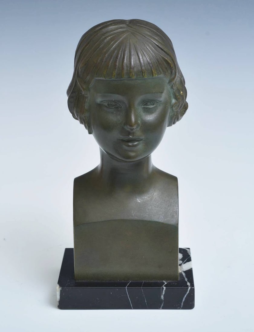 Demétre CHIPARUS, Bronze Bust of a Young Girl (1 of 10)