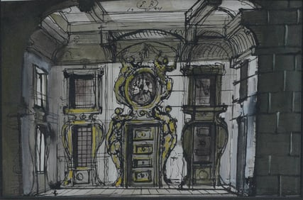 Eugene Berman  (1899-1972) Original Stage Design, New York Metropolitan Opera