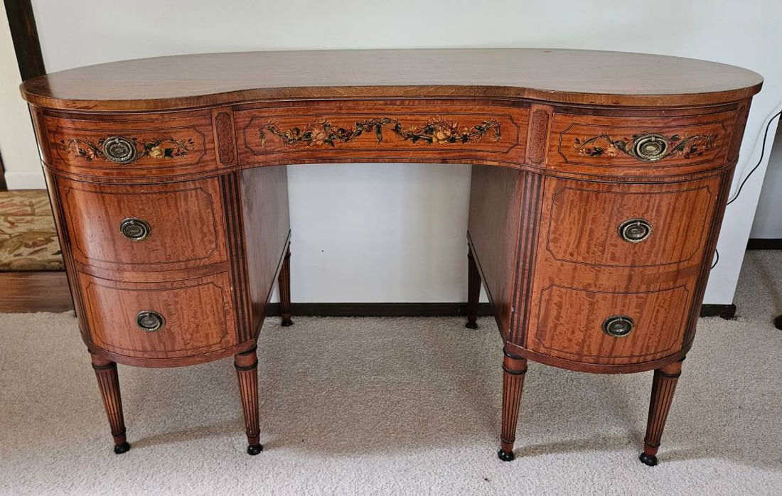 Edwardian Paint Decorated "Adams" Dressing Table (1 of 10)