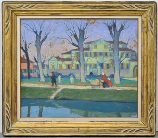 George Seideneck, An Afternoon Walk, 24"x28" oil on canvas