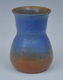 Ruskin Pottery Blue Crystalline Vase