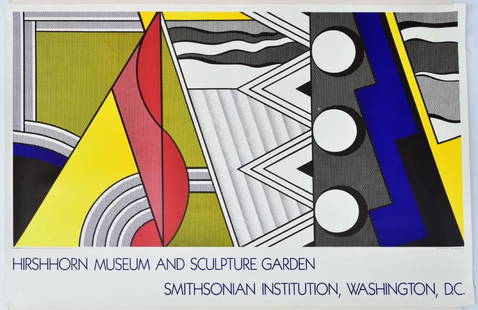 Roy Lichtenstein Exhibition Poster: Roy Lichtenstein Exhibition Poster Hirshhorn Museum, 1979 48" x 32 3/4"unframed