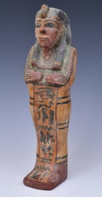 Egyptian Carved and Polychromed "Shabti"