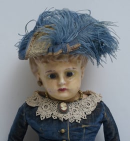 Victorian Wax Doll with Original Costume