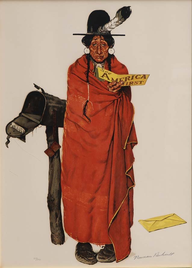 Norman Rockwell: See American First 25"x18" lithograph, framed pencil signed estimate 500/750 Buyer is responsible for arranging 3rd party shipping.