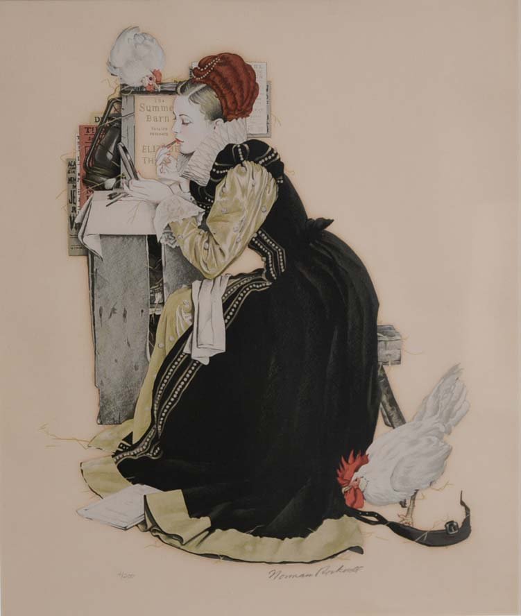 Norman Rockwell: Summer Stock 23" x 19 1/2" lithograph framed, pencil signed estimate 500/750 Buyer is responsible for arranging 3rd party shipping.